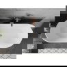 Baignoire Mexen Flavia autoportante 170 x 75 cm, blanche/noire, trop-plein en laiton brossé - 54031708075-65