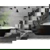 Baignoire Mexen Flavia autoportante 170 x 75 cm, blanche/noire, trop-plein noir - 54031708075-70