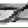 Baignoire Mexen Flavia autoportante 170 x 75 cm, blanche/noire, trop-plein noir - 54031708075-70