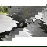 Baignoire Mexen Montana indépendante 150 x 75 cm, blanche/noire, trop-plein doré - 52011507575-50