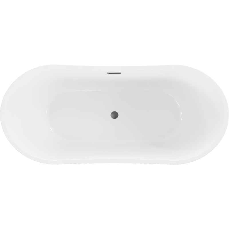 Mexen Montana baignoire autoportante 150 x 75 cm, blanc/noir, trop-plein gun metal - 52011507575-95