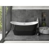 Mexen Montana baignoire autoportante 150 x 75 cm, blanc/noir, trop-plein gun metal - 52011507575-95