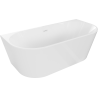Baignoire Mexen Oval autoportante murale 140 x 75 cm, blanche, trop-plein blanc - 52671407500-20