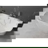 Baignoire Mexen Oval freestanding murale 140 x 75 cm, blanche, trop-plein chromé - 52671407500-01