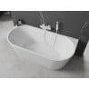 Baignoire Mexen Oval autoportante murale 140 x 75 cm, blanche, trop-plein blanc - 52671407500-20