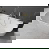 Baignoire Mexen Oval à poser contre le mur 140 x 75 cm, blanche, trop-plein doré - 52671407500-50