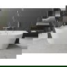 Baignoire Mexen Oval à poser contre le mur 140 x 75 cm, blanche, trop-plein doré - 52671407500-50