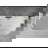 Baignoire Mexen Oval à poser contre le mur 140 x 75 cm, blanche, trop-plein doré - 52671407500-50