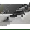Baignoire Mexen Oval autoportante murale 140 x 75 cm, blanche, trop plein en nickel brossé - 52671407500-97