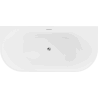 Mexen Oval baignoire autoportante adossée 150 x 75 cm, blanche, trop-plein chromé - 52671507500-01
