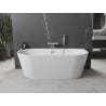 Mexen Oval baignoire autoportante adossée 150 x 75 cm, blanche, trop-plein chromé - 52671507500-01