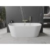 Mexen Oval baignoire autoportante adossée 150 x 75 cm, blanche, trop-plein en or brossé - 52671507500-55