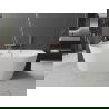 Baignoire Mexen Ovale autoportante murale 150 x 75 cm, blanche, évacuation en or rose - 52671507500-60
