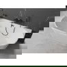 Baignoire Mexen Oval autoportante murale 150 x 75 cm, blanche, trop-plein noir - 52671507500-70