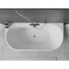 Baignoire Mexen Ovale autoportante murale 150 x 75 cm, blanche, bonde chromée - 52671507500-01