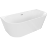 Mexen Oval baignoire autoportante adossée 160 x 80 cm, blanche, trop-plein chromé - 52671608000-01