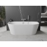 Mexen Oval baignoire autoportante adossée 160 x 80 cm, blanche, trop-plein chromé - 52671608000-01