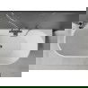 Baignoire Mexen Ovale autoportante murale 160 x 80 cm, blanche, trop-plein gun metal - 52671608000-95