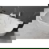 Baignoire Mexen Oval libre-standante contre le mur 170 x 80 cm, blanche, trop-plein blanc - 52671708000-20