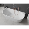 Mexen Oval baignoire autoportante adossée 170 x 80 cm, blanche, trop-plein or rose - 52671708000-60
