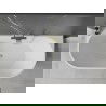 Baignoire Mexen Ovale indépendante murale 180 x 80 cm, blanche, évacuation en or brossé - 52671808000-55