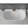 Mexen Oval baignoire autoportante murale 170 x 80 cm, blanche, trop-plein en cuivre brossé - 52671708000-65