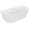 Mexen Oval baignoire autoportante murale 170 x 80 cm, blanche, trop-plein en nickel brossé - 52671708000-97