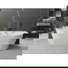 Baignoire Mexen Oval murale autoportante 170 x 80 cm, blanche, bonde gun gray brossé - 52671708000-66