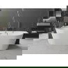 Baignoire Mexen Oval autoportante murale 180 x 80 cm, blanche, à trop-plein gun metal - 52671808000-95