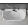 Baignoire Mexen Oval autoportante murale 170 x 80 cm, blanche, évacuation noire - 52671708000-70