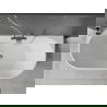 Baignoire Mexen Oval murale autoportante 140 x 75 cm, blanche/noire, bonde chromée - 52671407575-01