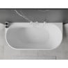 Mexen Oval baignoire autoportante adossée 150 x 75 cm, blanche/noire, trop-plein blanc - 52671507575-20