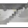 Baignoire Mexen Oval murale autoportante 140 x 75 cm, blanche/noire, trop-plein doré - 52671407575-50