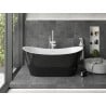 Mexen Montana baignoire autoportante 170 x 80 cm, blanc/noir, trop-plein blanc - 52011708075-20
