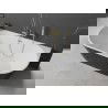 Baignoire Mexen Oval freestanding murale 150 x 75 cm, blanche/noire, avec trop-plein doré - 52671507575-50