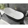 Mexen Montana baignoire autoportante 170 x 80 cm, blanc/noir, trop-plein or brossé - 52011708075-55