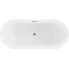 Mexen Montana baignoire autoportante 170 x 80 cm, blanche/noire, trop-plein or rose - 52011708075-60