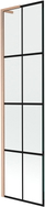 Mexen Next L paroi de baignoire à 1 panneau 50 x 150 cm, grille noire, cuivre brossé - 895-050-000-03-77-65