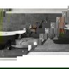 Mexen Montana baignoire autonome 170 x 80 cm, blanche/noire, évacuation en cuivre brossé - 52011708075-65