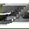 Baignoire Mexen Montana autoportante 170 x 80 cm, blanche/noire, vidange en gun gray brossé - 52011708075-66