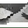 Mexen Oval baignoire autoportante murale 150 x 75 cm, blanche/noire, vidage en nickel brossé - 52671507575-97