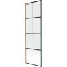 Mexen Next L pare-douche 1-volet 60 x 150 cm, grille noire, cuivre brossé - 895-060-000-03-77-65