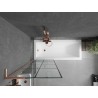 Mexen Next L paroi de baignoire 1 volet 70 x 150 cm, grille noire, cuivre brossé - 895-070-000-03-77-65