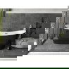 Baignoire Mexen Montana autoportante 170 x 80 cm, blanche/noire, évacuation gun metal - 52011708075-95