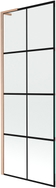 Mexen Next L paroi de baignoire 1 volet 70 x 150 cm, grille noire, cuivre brossé - 895-070-000-03-77-65
