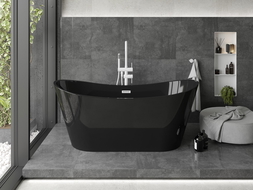 Mexen Montana baignoire autoportante 170 x 80 cm, noire, trop-plein blanc - 52011708070-20