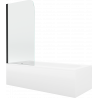Mexen Vega baignoire rectangulaire 170 x 70 cm avec écran transparent, noir - 550117070X9007017000
