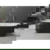 Baignoire Mexen Oval murale autoportante 160 x 80 cm, blanche/noire, trop-plein chromé - 52671608075-01