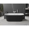 Mexen Oval baignoire autoportante adossée 170 x 80 cm, blanc/noir, trop-plein blanc - 52671708075-20