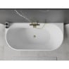 Mexen Oval baignoire autoportante adossée 170 x 80 cm, blanc/noir, trop-plein doré - 52671708075-50